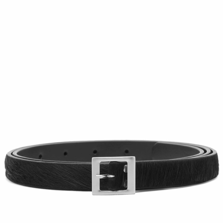 Photo: Rick Owens Men's Stooges Leather Belt in Black 
