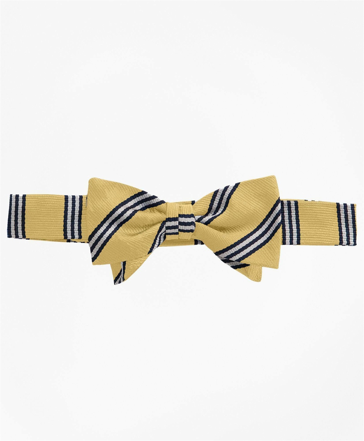 Brooks Brothers Boys Stripe Pre-Tied Bow Tie | Gold