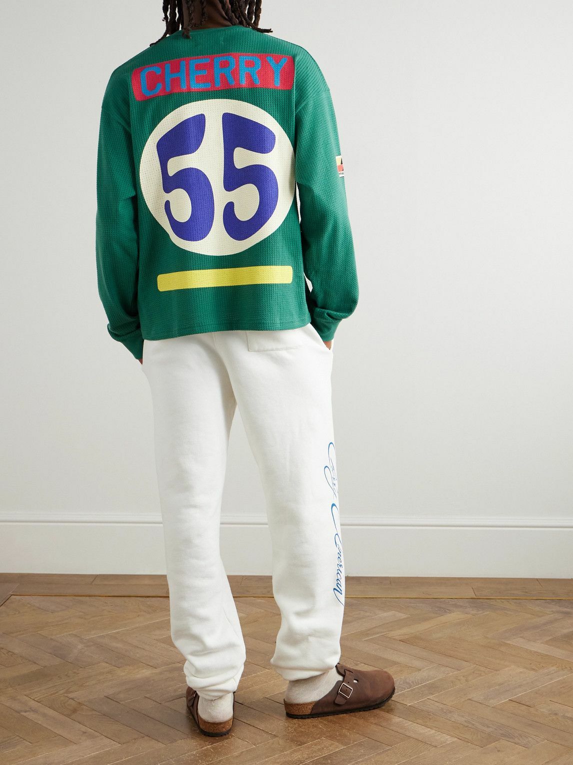 Cherry Los Angeles - Printed Cotton-Mesh T-Shirt - Green CHERRY LA