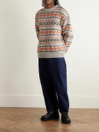 KAPITAL - Fair Isle Wool Sweater - Orange