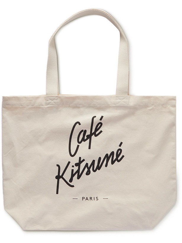 Photo: Café Kitsuné - Logo-Print Cotton-Canvas Tote Bag