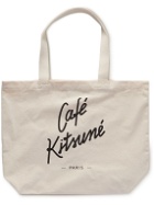Café Kitsuné - Logo-Print Cotton-Canvas Tote Bag