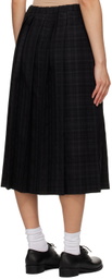tao Black Elasticized Midi Skirt