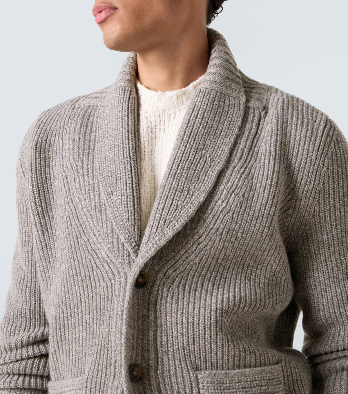 Tod's Ribbed-knit wool and cashmere cardigan