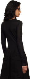 Entire Studios Black Circle Neck Bodysuit
