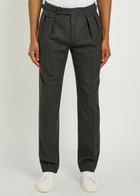 Polo Ralph Lauren Pleated Tapered-leg Wool Trousers Grey