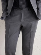 Canali - Straight-Leg Wool-Blend Twill Trousers - Gray