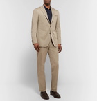 Canali - Dark-Beige Kei Slim-Fit Tapered Stretch-Cotton Twill Suit Trousers - Beige