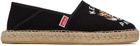 Kenzo Black Kenzo Paris Embroidered Espadrilles