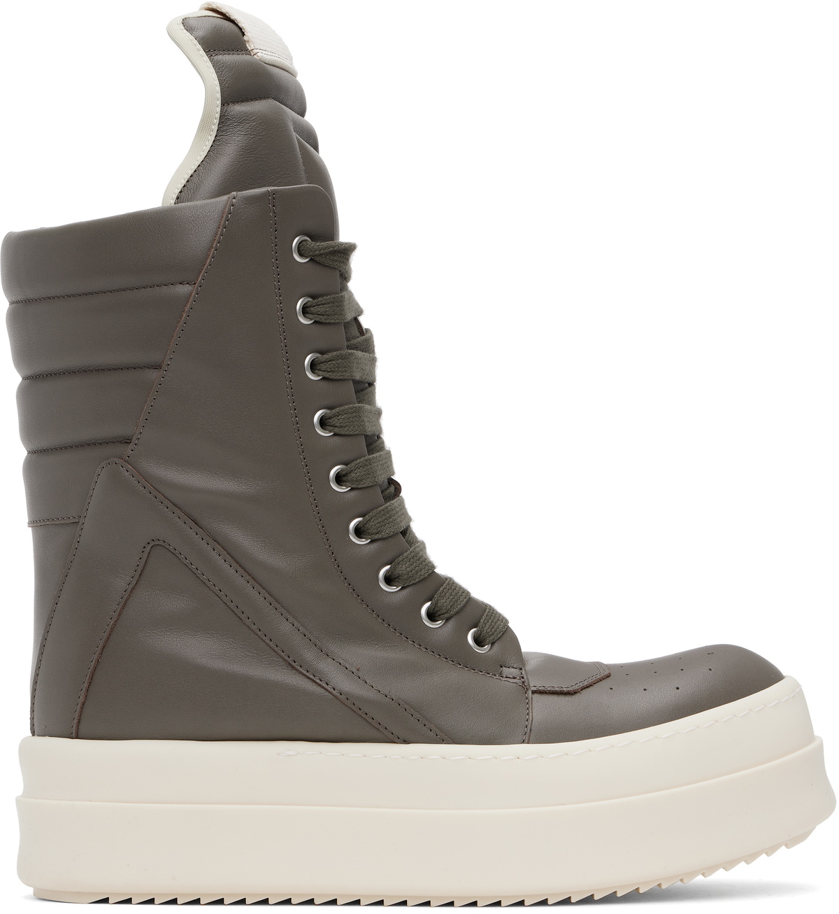 【Rick Owens】Hollywood Geobasket スニーカー グレー Gray & Off-White Hollywood Geobasket Sneakers by Rick Owens