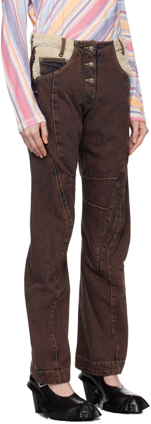 Kiko Kostadinov Brown Paneled Levi's Edition Jeans Kiko Kostadinov