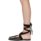 JW Anderson Black Lace-Up Ballerina Flats