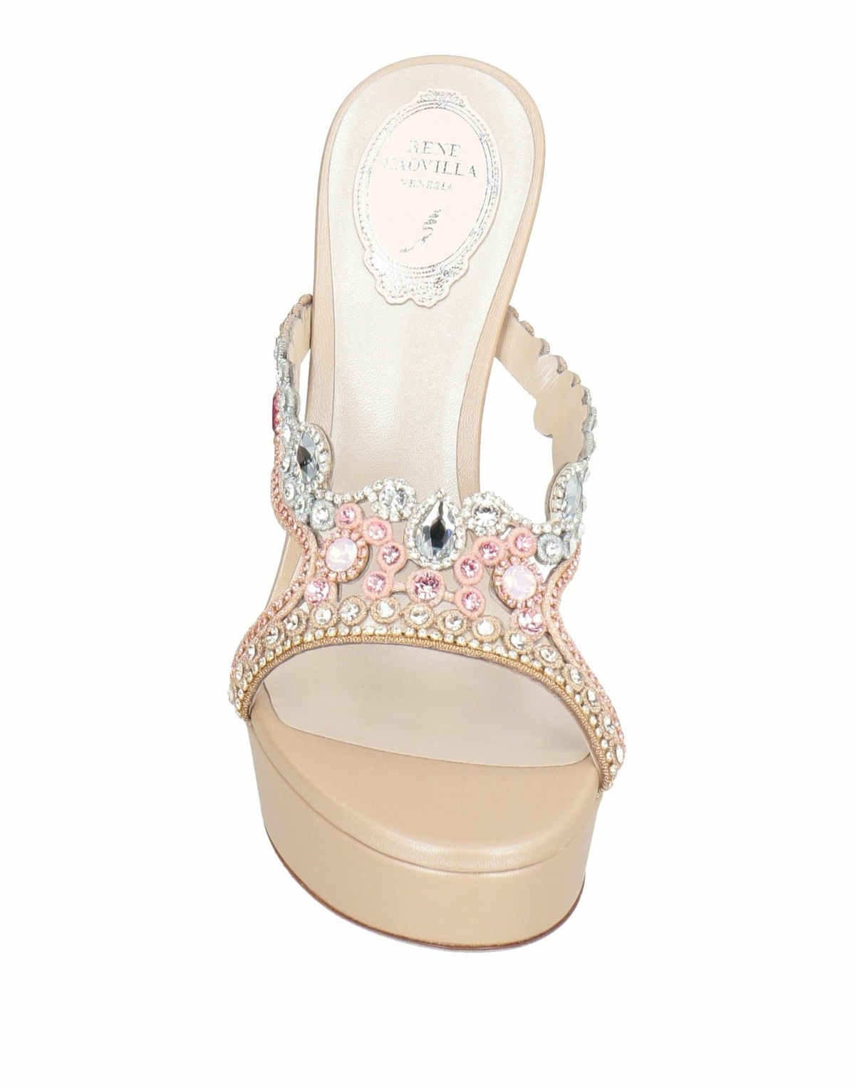 Rene' Caovilla Womens Sandals in Beige