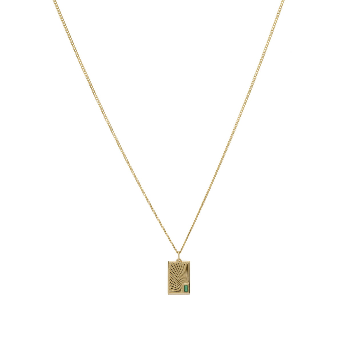 Miansai Men's Luma Agate Pendant Necklace in Gold