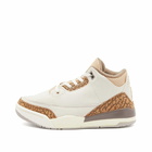 Air Jordan 3 Retro BP Sneakers in Light Orewood Brown/Metallic Gold