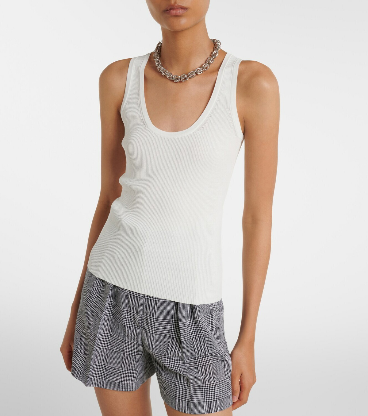 Max Mara Ribbed-knit jersey tank top