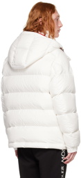 Moncler White Poirier Down Jacket