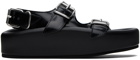 MM6 Maison Margiela Black Sunken Footbed Sandals