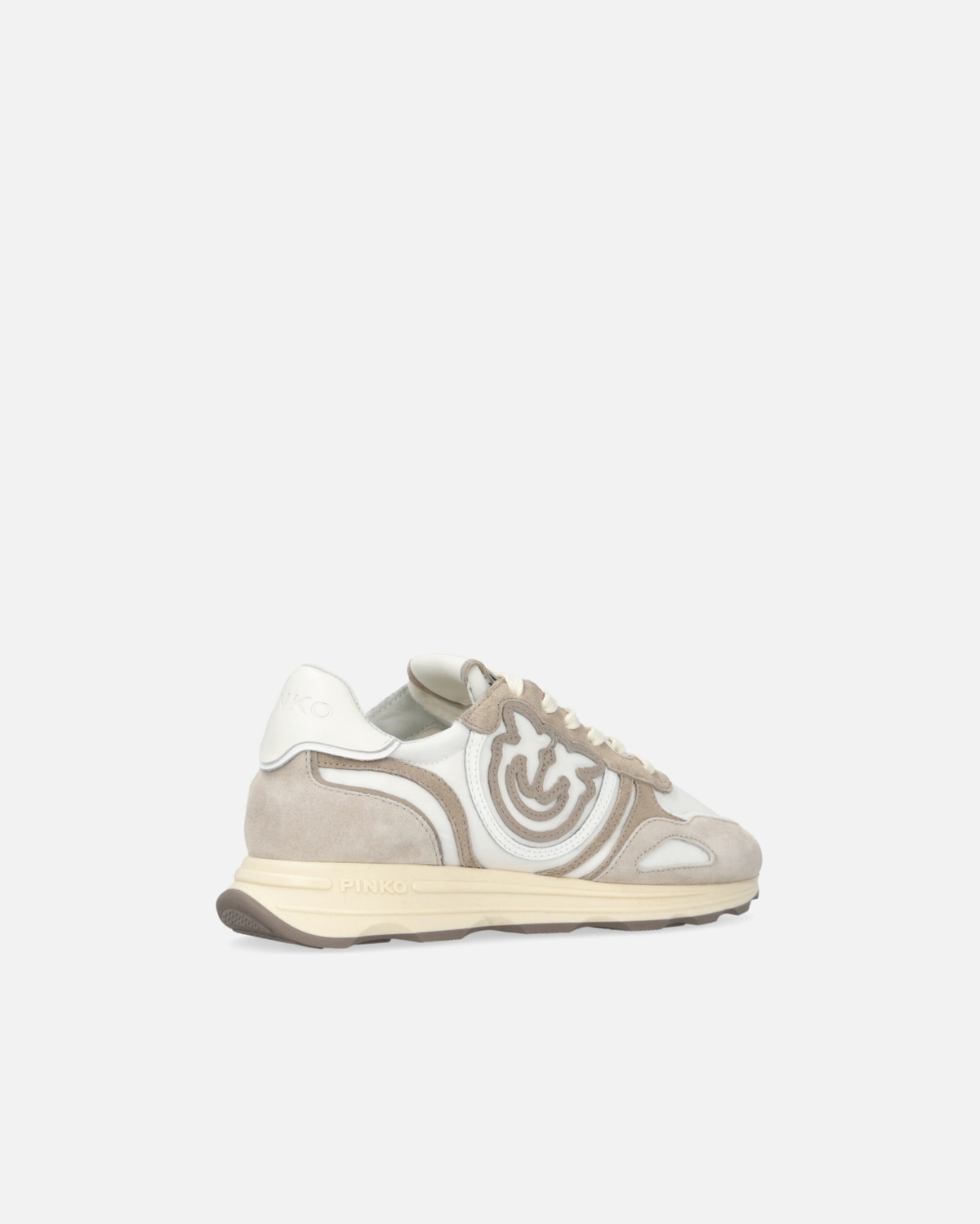 Pinko Suede Sneakers With Logo Sand