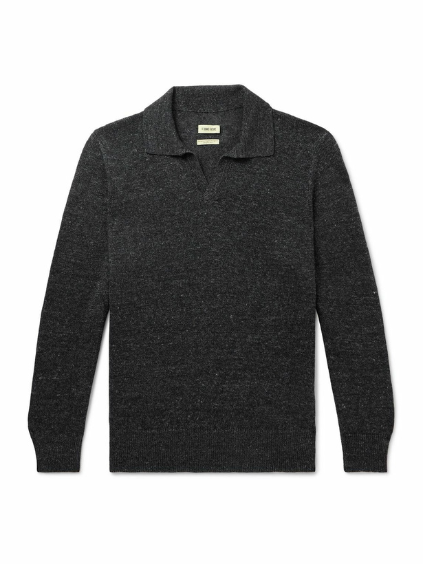 Photo: De Bonne Facture - Linen and Cotton-Blend Polo Shirt - Gray