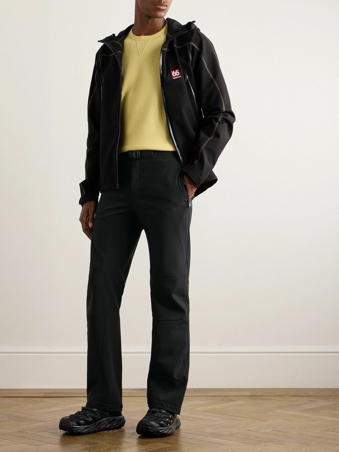 66 North - Vatnajökull Straight-Leg Belted Polartec® Power Shield® Trousers - Black