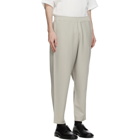 Issey Miyake Men Grey Seamless Lounge Pants