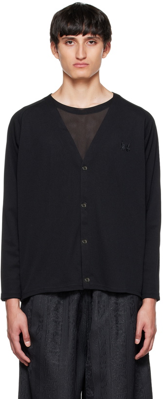 Photo: NEEDLES Black V-Neck Cardigan