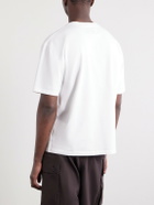 Drake's - Blackthorn Embroidered Cotton-Jersey T-Shirt - White