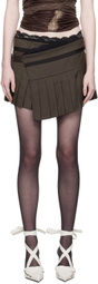 VAILLANT Brown Asymmetric Miniskirt