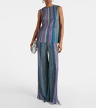 Missoni Striped sequined metallic knit top