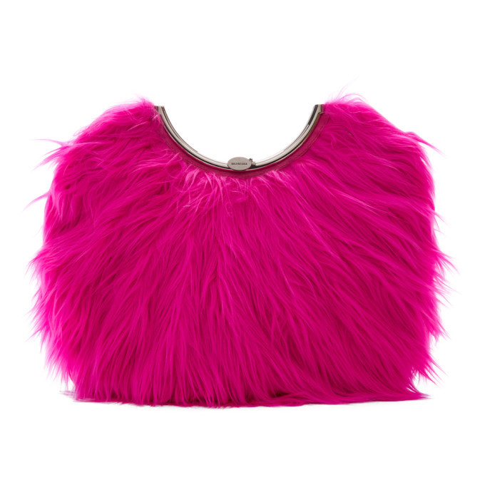 Balenciaga best sale fur clutch