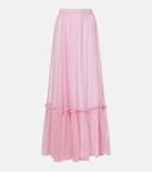 Gucci GG printed silk chiffon maxi skirt