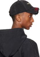 Martine Rose Black Cut Peak Back Cap