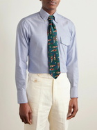 J. Mueser - Slim-Fit Button-Down Collar Cotton Oxford Shirt - Blue