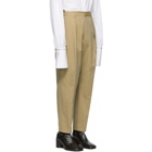 Juun.J Beige Pleated Trousers