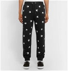 McQ Alexander McQueen - Embroidered Loopback Cotton and Modal-Blend Jersey Sweatpants - Black