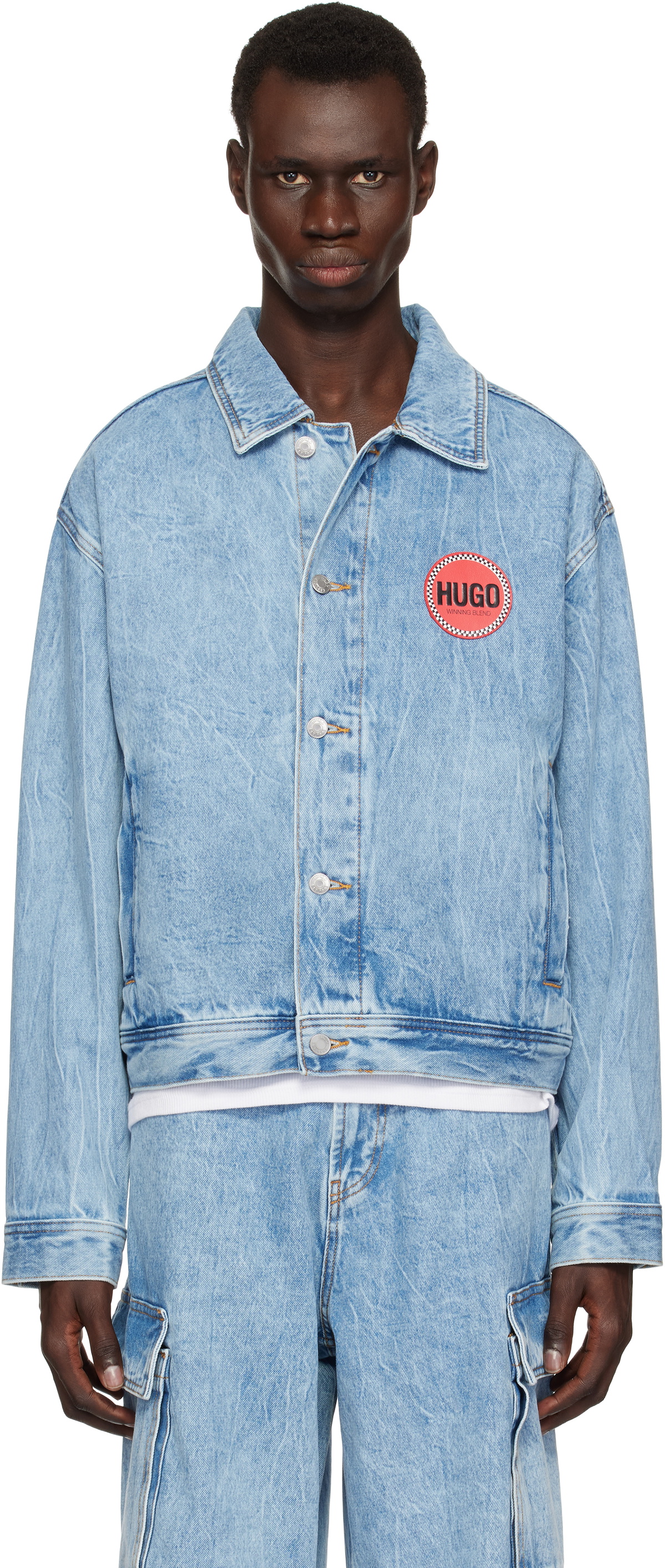 Hugo Blue Faded Denim Jacket