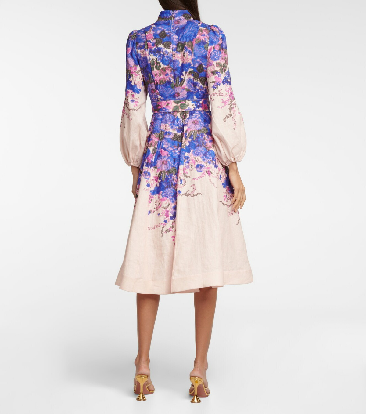 Linen Floral Dress Winnie Floral Linen Dress Hobbs UK