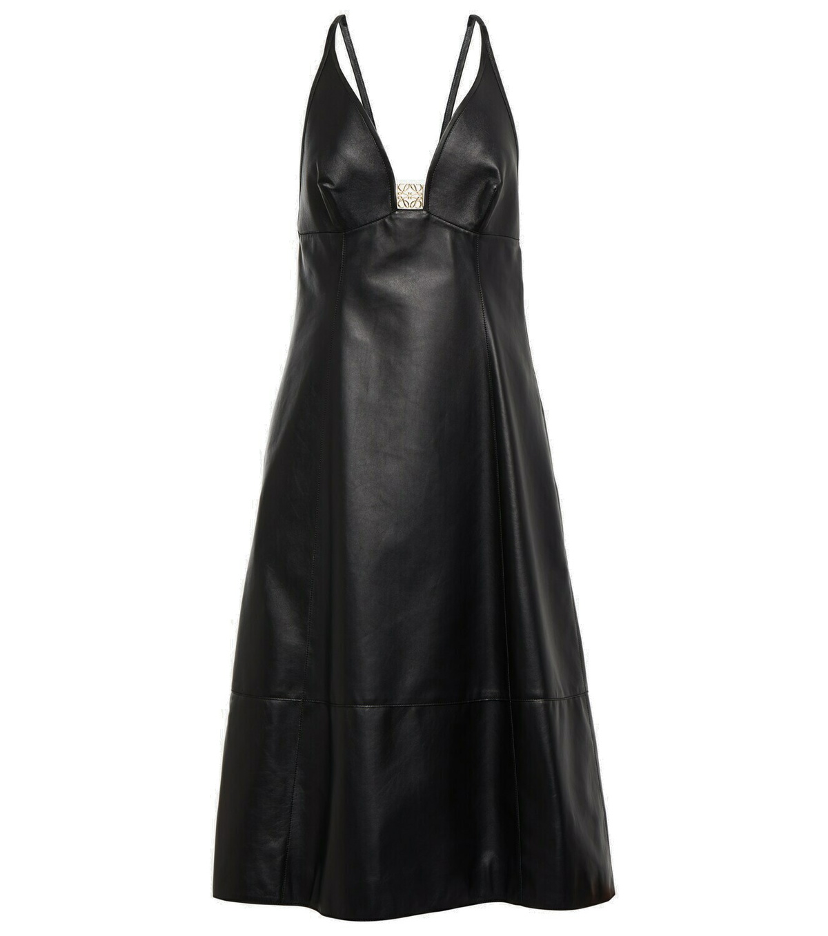Loewe - Leather midi dress Loewe