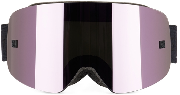 Photo: Givenchy Black Logo Mirror Snow Goggles
