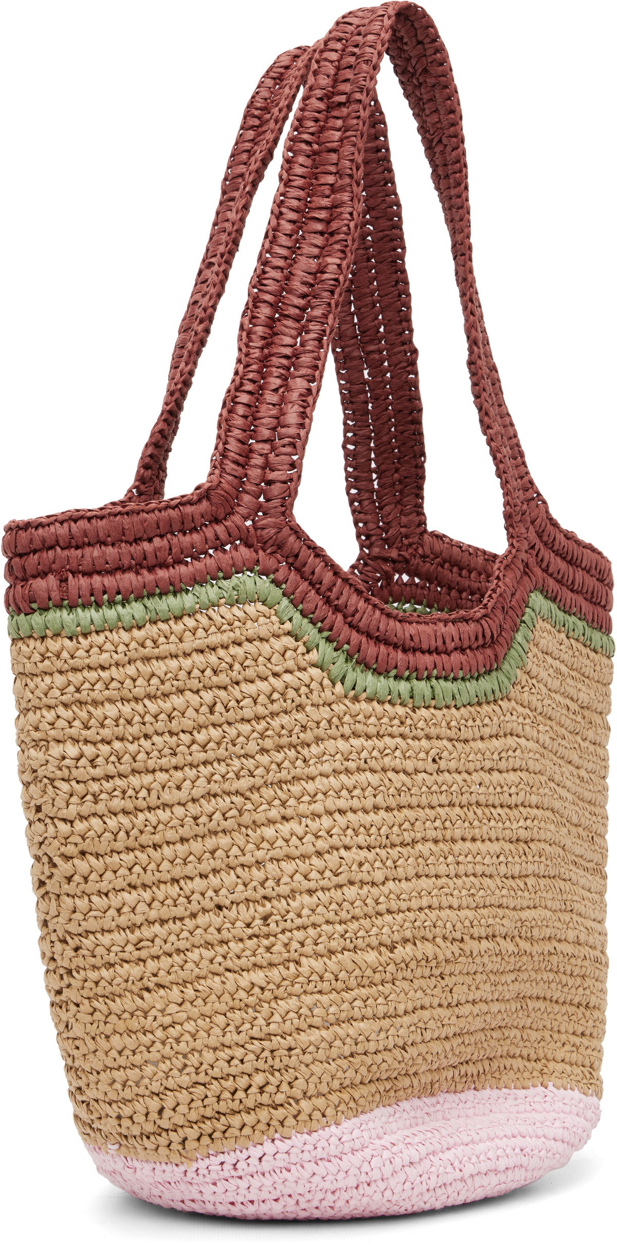 Marni Beige & Red Paper Raffia Seaside Tote