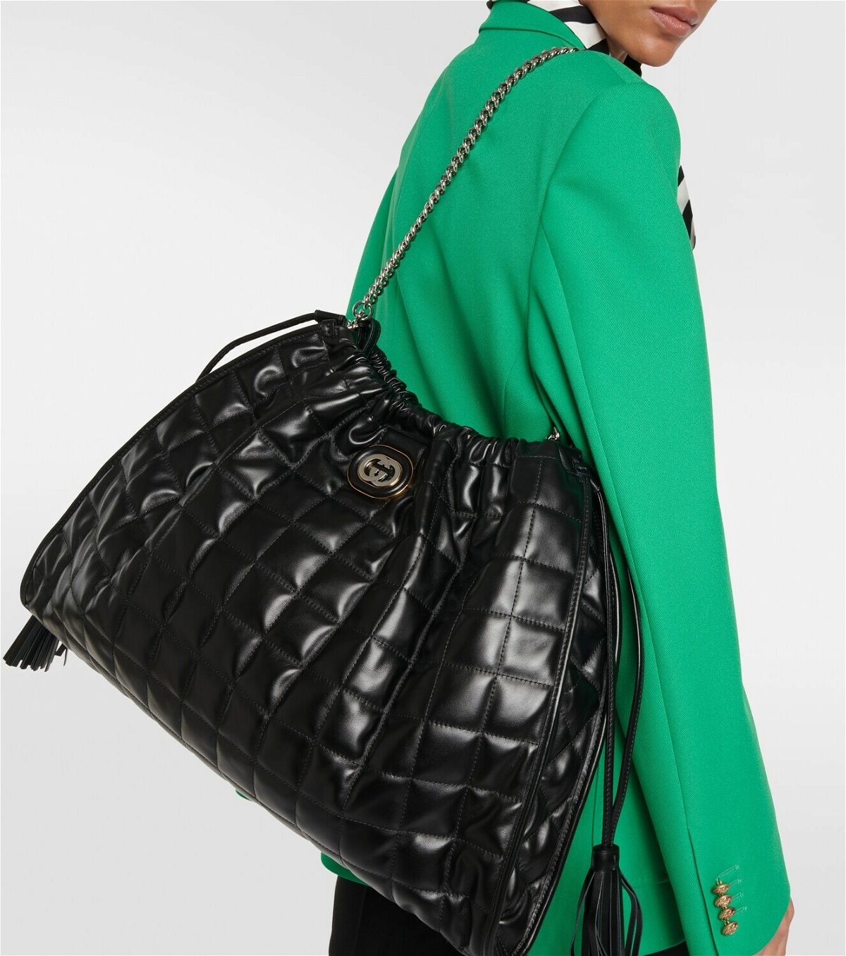 Gucci Deco Large quilted leather shoulder bag Gucci