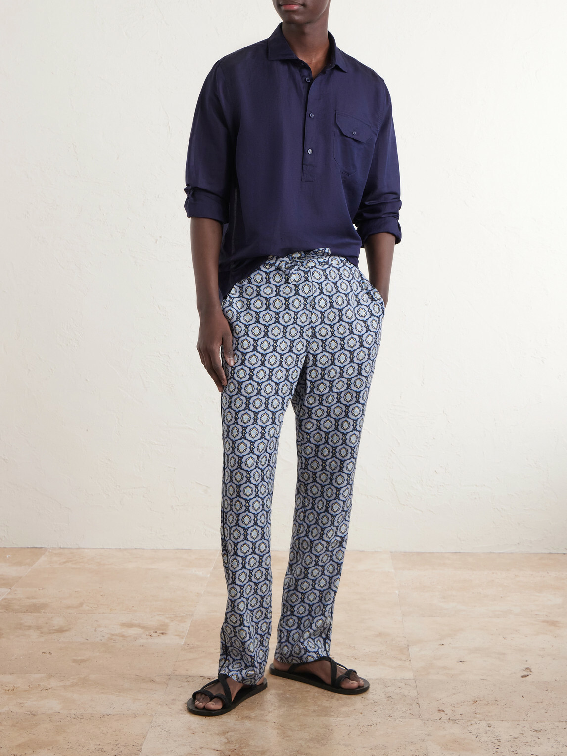 Orlebar Brown - Cesare Linen and Cotton-Blend Shirt - Blue