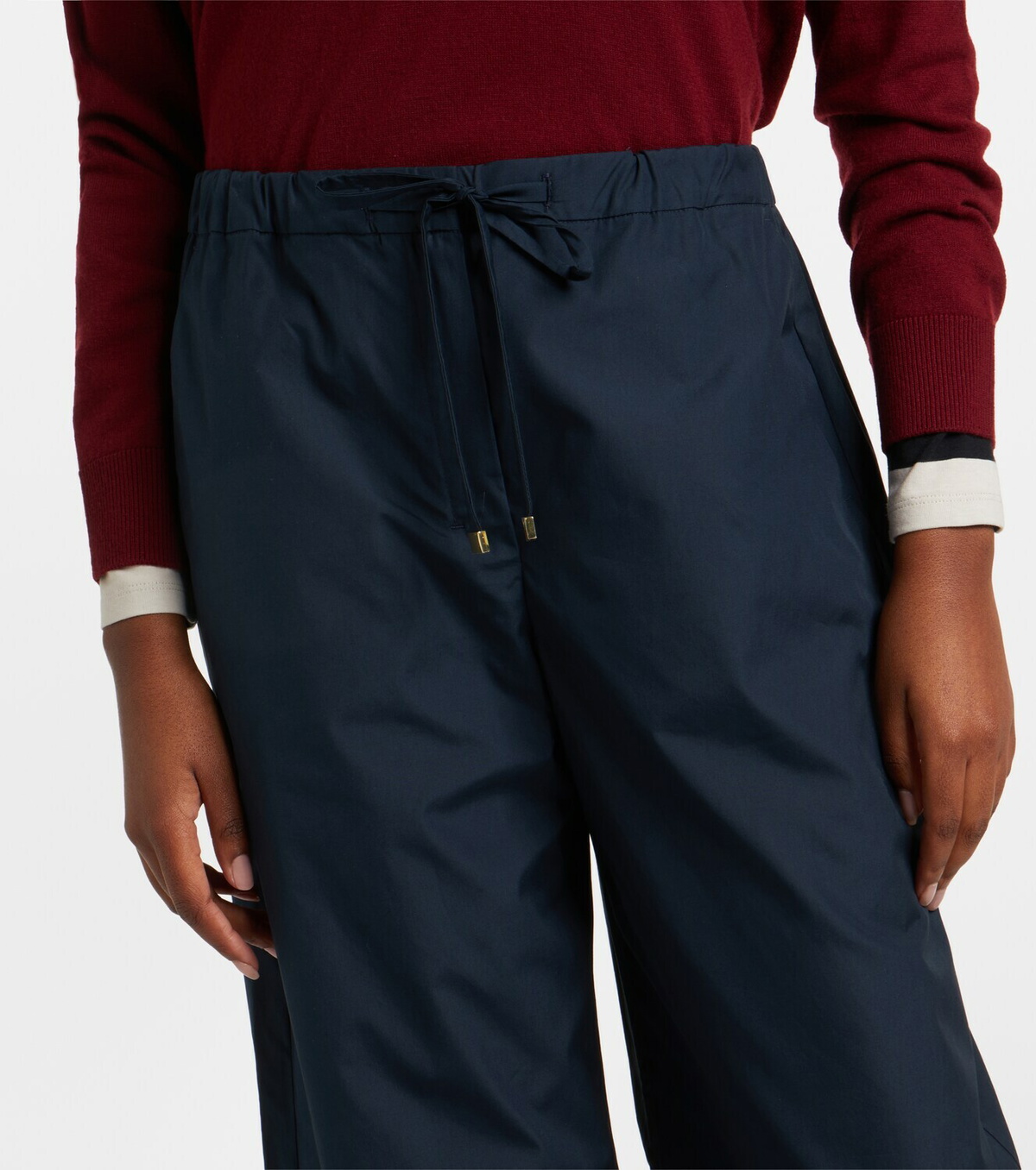 'S Max Mara Cotton cropped wide-leg pants