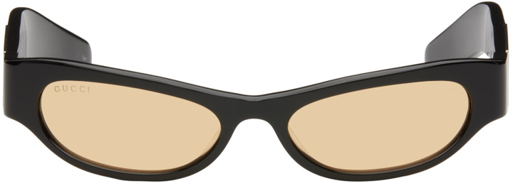 Photo: Gucci Black Oval Sunglasses