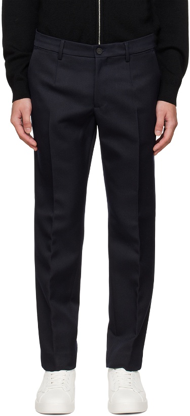 Photo: Golden Goose Navy Creased Trousers