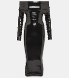 Alexandre Vauthier Sequined strapless gown