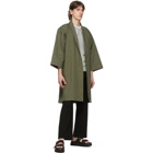 Naked and Famous Denim SSENSE Exclusive Green Oxford Overcoat