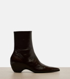 Khaite Sybil leather ankle boots