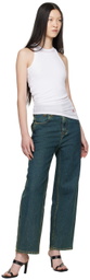 Eckhaus Latta White Spiral Tank Top